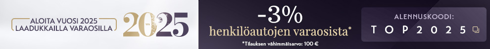 -3% henkilöautojen varaosista