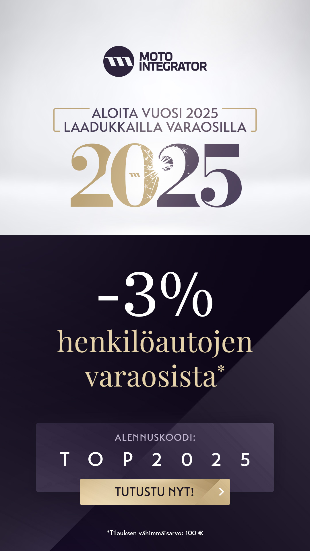 -3% henkilöautojen varaosista